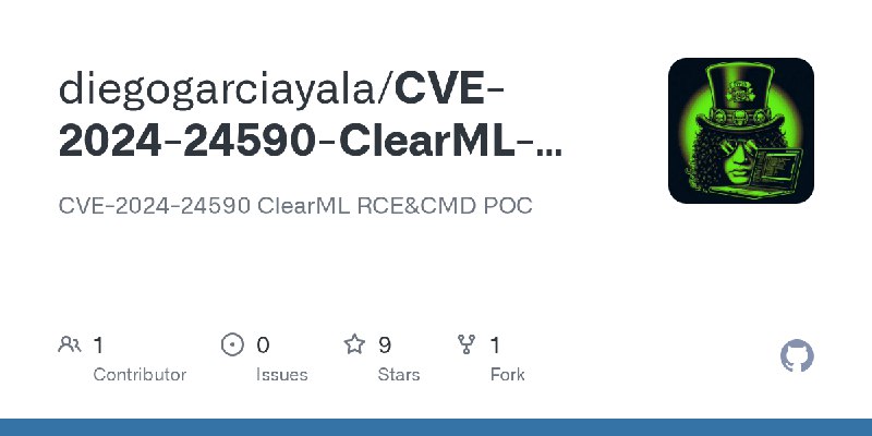 GitHub - diegogarciayala/CVE-2024-24590-ClearML-RCE-CMD-POC: CVE-2024-24590 ClearML RCE&CMD POC