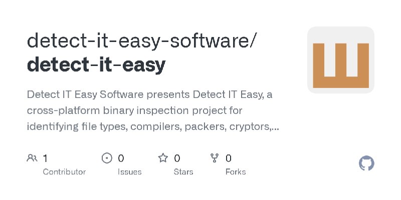 GitHub - detect-it-easy-software/detect-it-easy: Detect IT Easy Software presents Detect IT Easy, a cross-platform binary inspection…