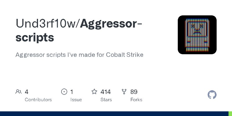 GitHub - Und3rf10w/Aggressor-scripts: Aggressor scripts I've made for Cobalt Strike