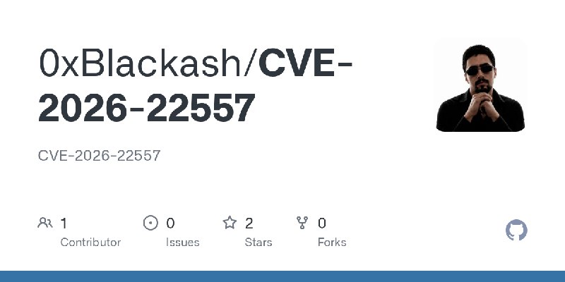 GitHub - 0xBlackash/CVE-2026-22557: CVE-2026-22557