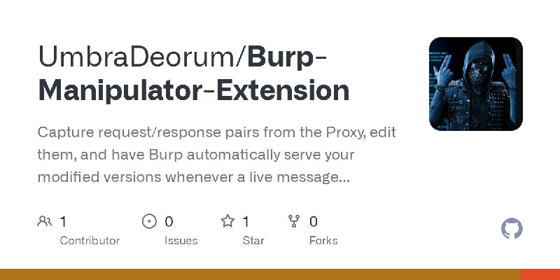 GitHub - UmbraDeorum/Burp-Manipulator-Extension: Capture request/response pairs from the Proxy, edit them, and have Burp automatically…
