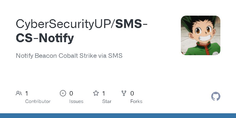 GitHub - CyberSecurityUP/SMS-CS-Notify: Notify Beacon Cobalt Strike via SMS