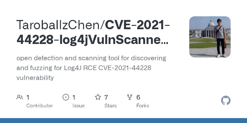 GitHub - TaroballzChen/CVE-2021-44228-log4jVulnScanner-metasploit: open detection and scanning tool for discovering and fuzzing…