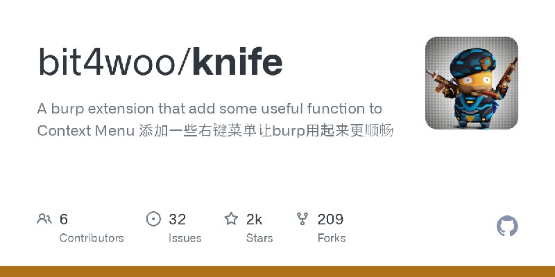 GitHub - bit4woo/knife: A burp extension that add some useful function to  Context Menu 添加一些右键菜单让burp用起来更顺畅