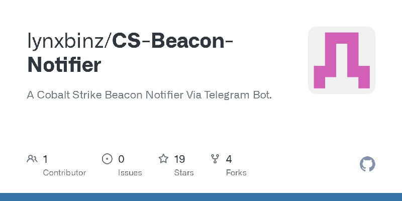 GitHub - lynxbinz/CS-Beacon-Notifier: A Cobalt Strike Beacon Notifier Via Telegram Bot.