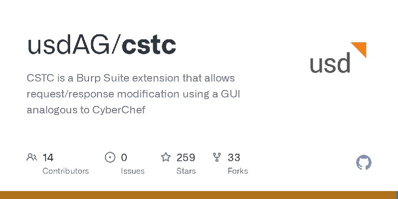 GitHub - usdAG/cstc: CSTC is a Burp Suite extension that allows request/response modification using a GUI analogous to CyberChef