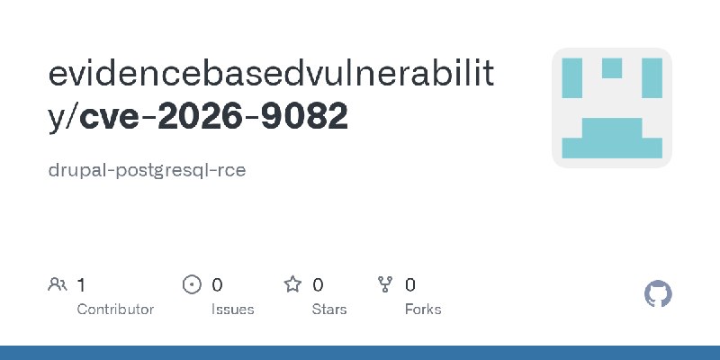 GitHub - evidencebasedvulnerability/cve-2026-9082: drupal-postgresql-rce
