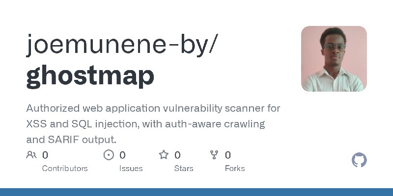 GitHub - joemunene-by/ghostmap: Authorized web application vulnerability scanner for XSS and SQL injection, with auth-aware crawling…