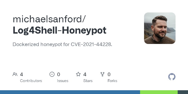 GitHub - michaelsanford/Log4Shell-Honeypot: Dockerized honeypot for CVE-2021-44228.