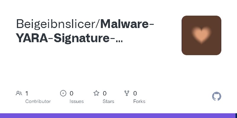 GitHub - Beigeibnslicer/Malware-YARA-Signature-Database