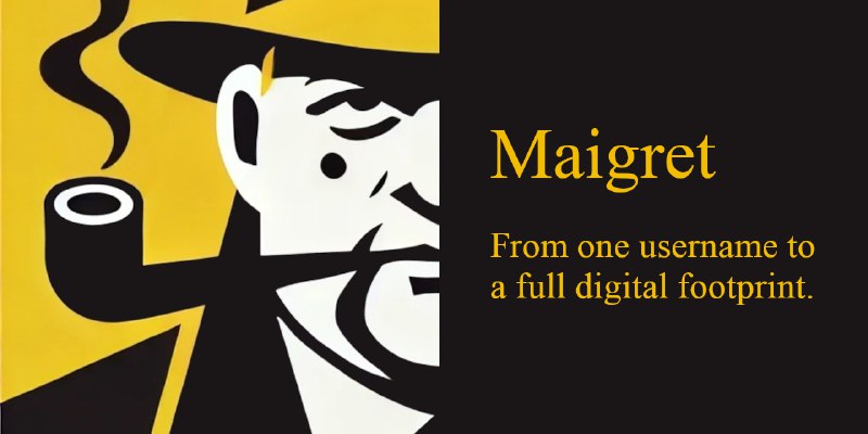 GitHub - soxoj/maigret: 🕵️‍♂️ Collect a dossier on a person by username from 3000+ sites