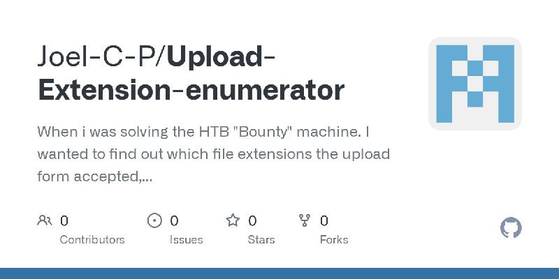 GitHub - Joel-C-P/Upload-Extension-enumerator: When i was solving the HTB 