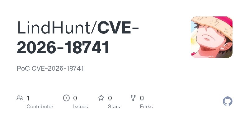GitHub - LindHunt/CVE-2026-18741: PoC CVE-2026-18741
