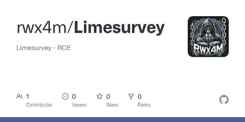 GitHub - rwx4m/Limesurvey: Limesurvey - RCE