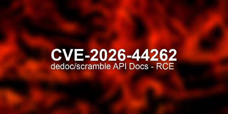 GitHub - joshuavanderpoll/CVE-2026-44262: Unauthenticated RCE in dedoc/scramble — PoC, Nmap NSE & Nuclei template.