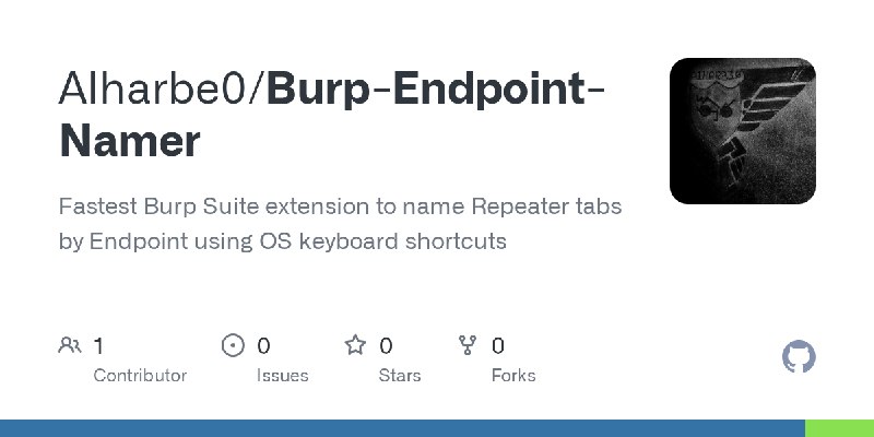GitHub - Alharbe0/Burp-Endpoint-Namer: Fastest Burp Suite extension to name Repeater tabs by Endpoint using OS keyboard shortcuts