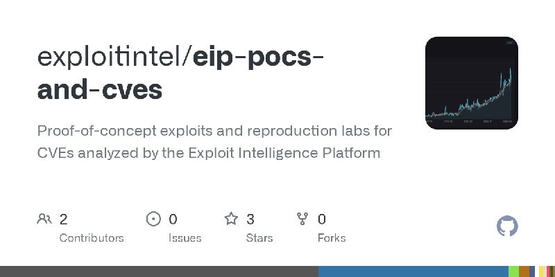 GitHub - exploitintel/eip-pocs-and-cves: Proof-of-concept exploits and reproduction labs for CVEs analyzed by the Exploit Intelligence…