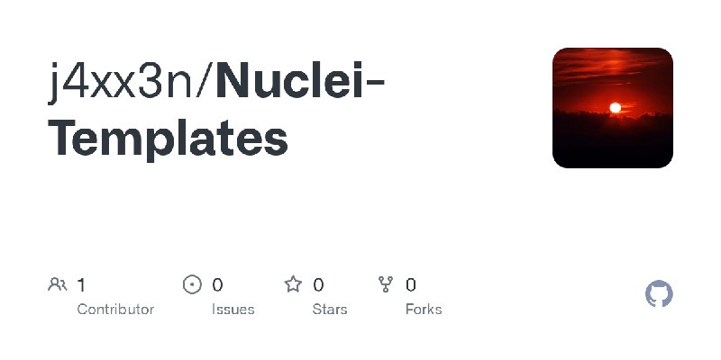 GitHub - j4xx3n/Nuclei-Templates