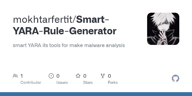 GitHub - mokhtarfertit/Smart-YARA-Rule-Generator: smart YARA its tools for make malware analysis