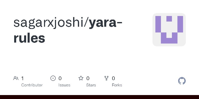 GitHub - sagarxjoshi/yara-rules
