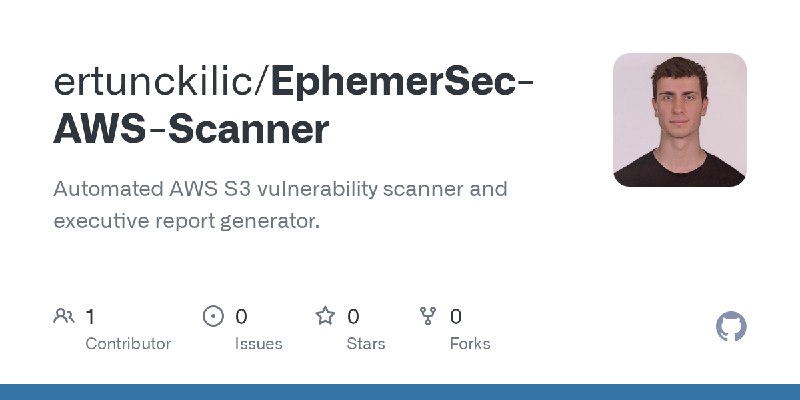 GitHub - ertunckilic/EphemerSec-AWS-Scanner: Automated AWS S3 vulnerability scanner and executive report generator.
