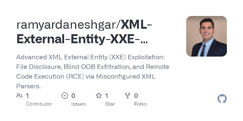GitHub - ramyardaneshgar/XML-External-Entity-XXE-Exploitation: Advanced XML External Entity (XXE) Exploitation: File Disclosure…