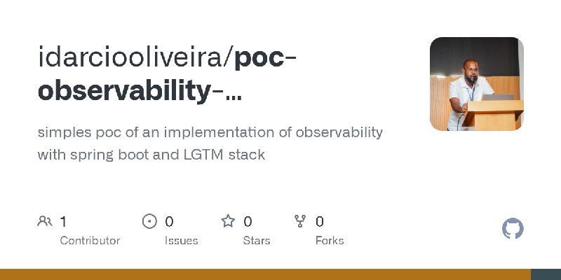 GitHub - idarciooliveira/poc-observability-infrastructure: simples poc of an implementation of observability with spring boot and…