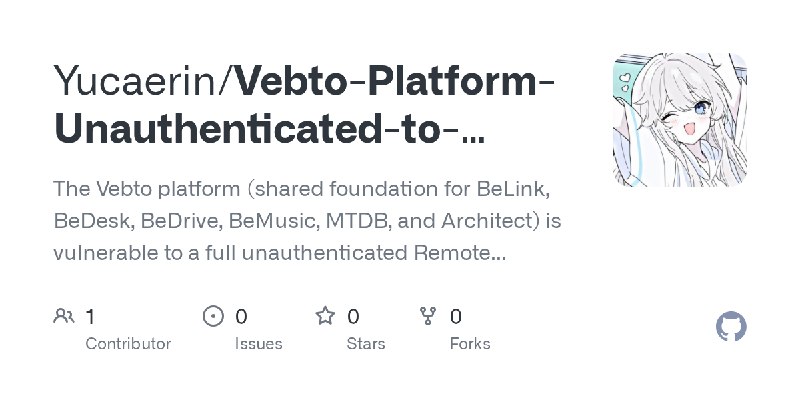 GitHub - Yucaerin/Vebto-Platform-Unauthenticated-to-RCE-via-Social-Auth-Bypass-diskPrefix-Upload: The Vebto platform (shared foundation…