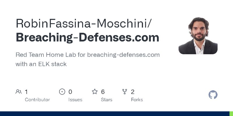GitHub - RobinFassina-Moschini/Breaching-Defenses.com: Red Team Home Lab for breaching-defenses.com with an ELK stack