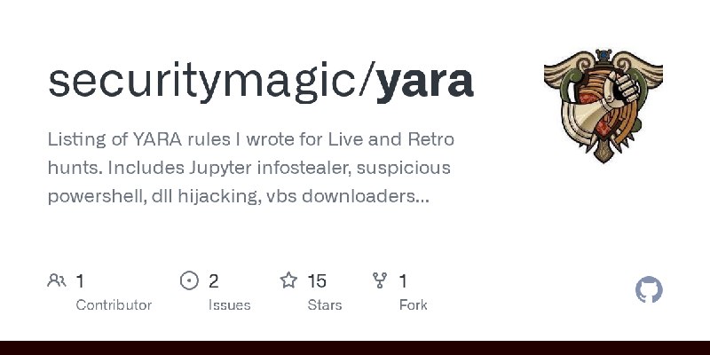 GitHub - securitymagic/yara: Listing of YARA rules I wrote for Live and Retro hunts. Includes Jupyter infostealer, suspicious powershell…