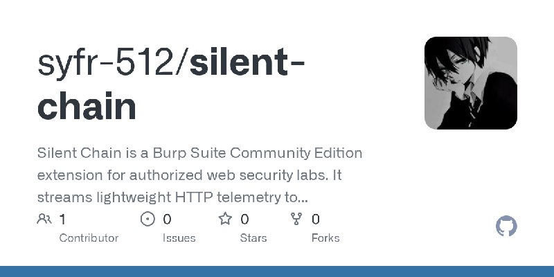 GitHub - syfr-512/silent-chain: Silent Chain is a Burp Suite Community Edition extension for authorized web security labs. It streams…