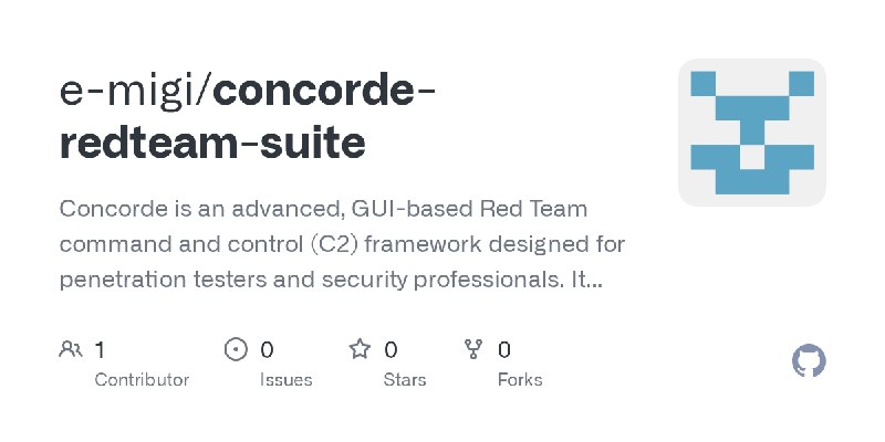 GitHub - e-migi/concorde-redteam-suite: Concorde is an advanced, GUI-based Red Team command and control (C2) framework designed…