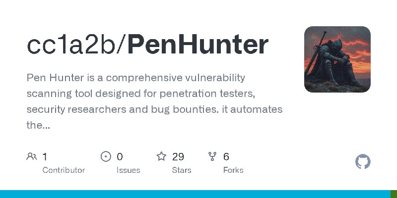 GitHub - cc1a2b/PenHunter: Pen Hunter is a comprehensive vulnerability scanning tool designed for penetration testers, security…