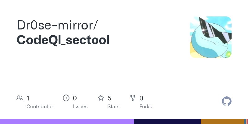 GitHub - Dr0se-mirror/CodeQl_sectool