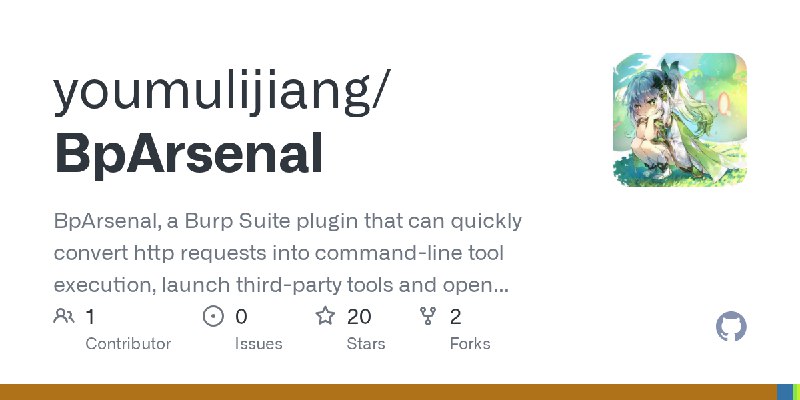 GitHub - youmulijiang/BpArsenal: BpArsenal, a Burp Suite plugin that can quickly convert http requests into command-line tool execution…