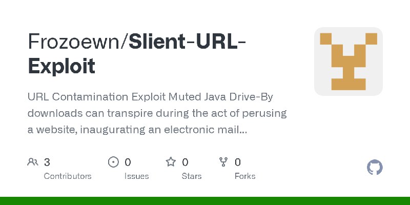 GitHub - Frozoewn/Slient-URL-Exploit: URL Contamination Exploit Muted Java Drive-By downloads can transpire during the act of perusing…