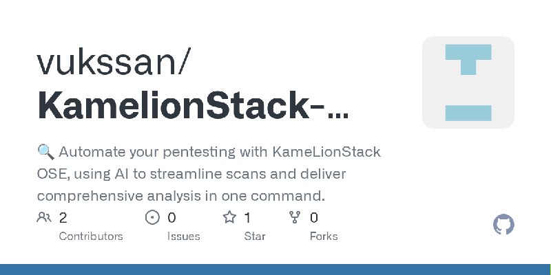 GitHub - vukssan/KamelionStack-OSE: 🔍 Automate your pentesting with KameLionStack OSE, using AI to streamline scans and deliver…