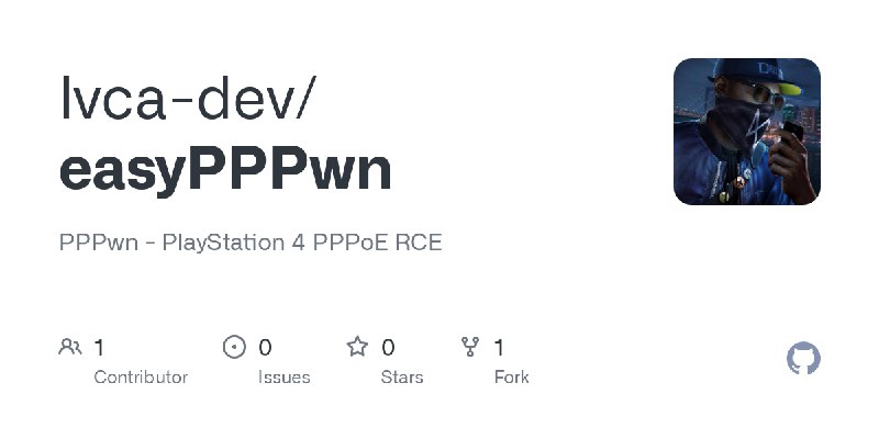GitHub - lvca-dev/easyPPPwn: PPPwn - PlayStation 4 PPPoE RCE