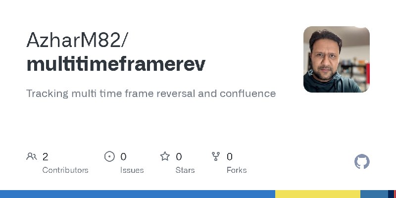 GitHub - AzharM82/multitimeframerev: Tracking multi time frame reversal and confluence