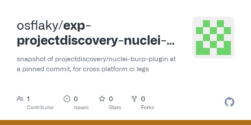 GitHub - osflaky/exp-projectdiscovery-nuclei-burp-plugin: snapshot of projectdiscovery/nuclei-burp-plugin at a pinned commit, for…