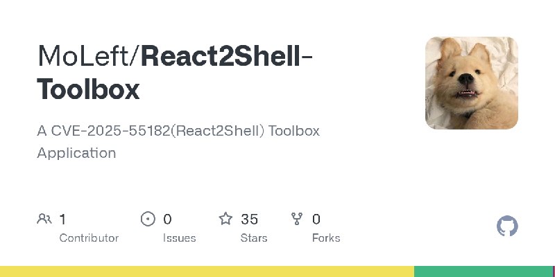 GitHub - MoLeft/React2Shell-Toolbox: A CVE-2025-55182(React2Shell) Toolbox Application