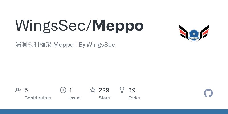 GitHub - WingsSec/Meppo: 漏洞检测框架 Meppo | By WingsSec
