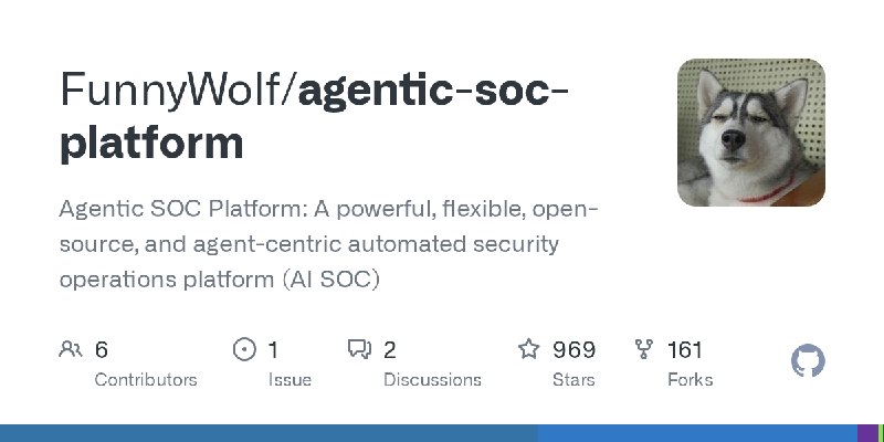 GitHub - FunnyWolf/agentic-soc-platform: Agentic SOC Platform: A powerful, flexible, open-source, and agent-centric automated security…