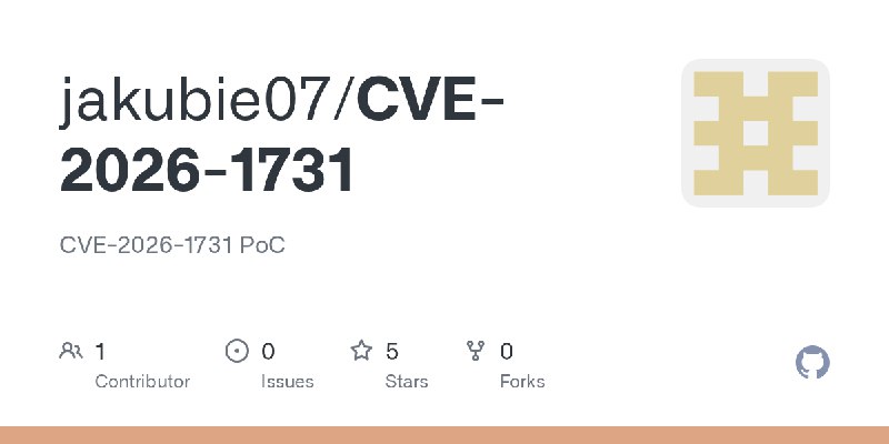 GitHub - jakubie07/CVE-2026-1731: CVE-2026-1731 PoC