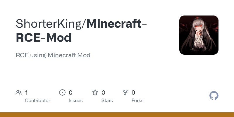 GitHub - ShorterKing/Minecraft-RCE-Mod: RCE using Minecraft Mod
