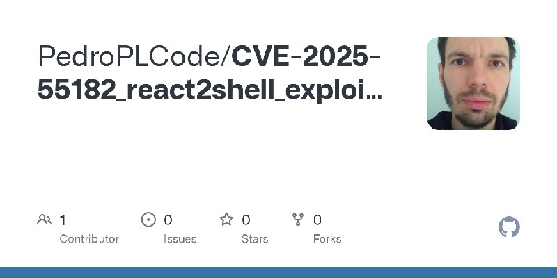 GitHub - PedroPLCode/CVE-2025-55182_react2shell_exploit.py