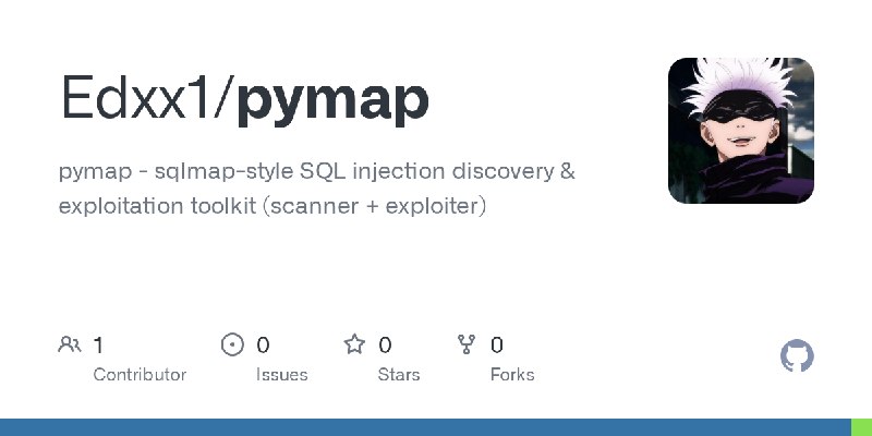 GitHub - Edxx1/pymap: pymap - sqlmap-style SQL injection discovery & exploitation toolkit (scanner + exploiter)