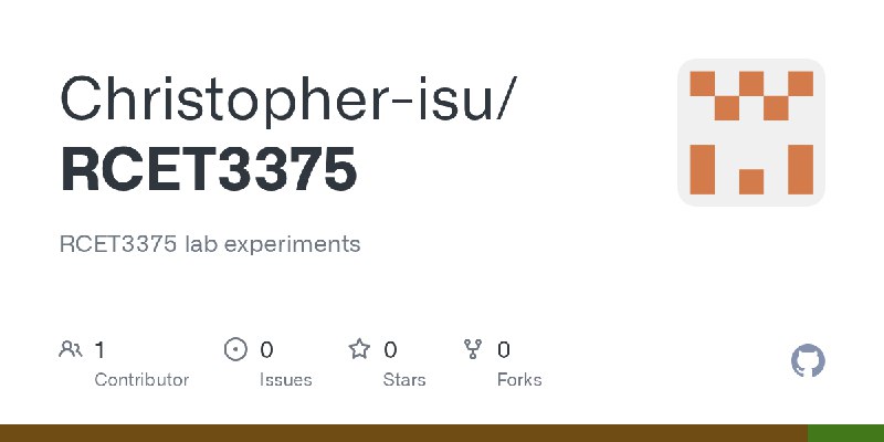 GitHub - Christopher-isu/RCET3375: RCET3375 lab experiments