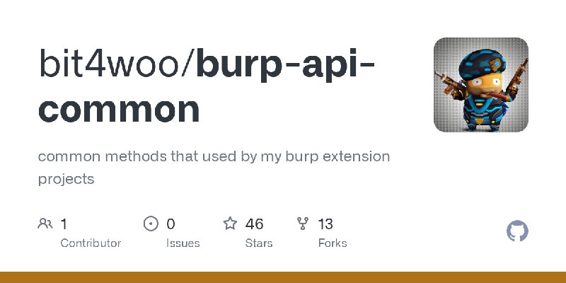 GitHub - bit4woo/burp-api-common: common methods that used by my burp extension projects