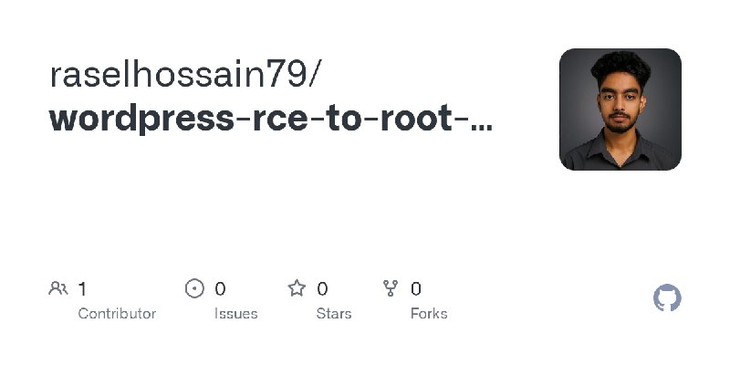 GitHub - raselhossain79/wordpress-rce-to-root-writeup